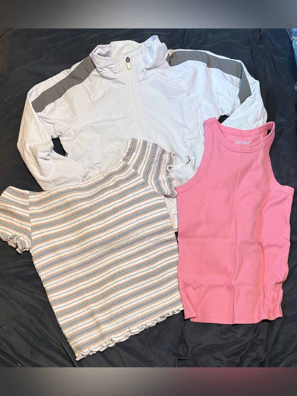Full Tilt Pink Ribbed Tank Top for Kids size10/12 or L